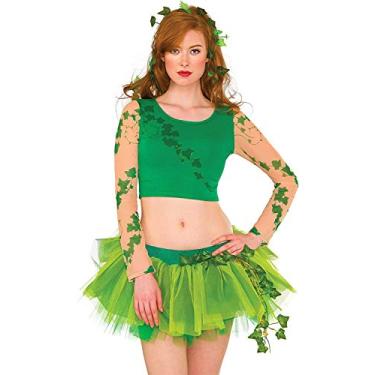 Imagem de Rubie's DC Superheroes Poison Ivy Adulto Manga Longa Crop Top, Conforme mostrado., Small/Medium