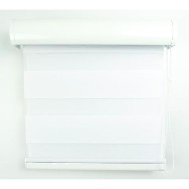 Imagem de Cortina Rolô Double Vision Com Perfil Frontal Crisdan 1,80 Largura X 2,30 Altura Branco