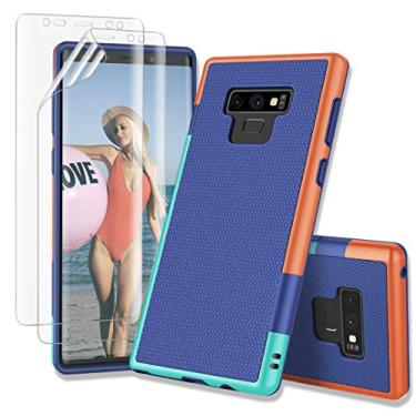 Imagem de Capa Gamemi para Galaxy Note 9 com 2 unidades de protetor de tela macia, capa para Galaxy Note 9, uma peça, antiderrapante, resistente, macia, amortecedora, ultrafina, à prova de choque, borda