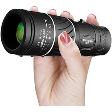 Imagem de Poderoso telescópio monocular 16x52 binóculos com zoom de foco duplo Prisma monóculo compacto para dispositivos de acampamento