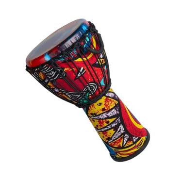 Imagem de Djembe Instrumento Tambor Africano De 12 Polegadas, Corda Desafinada, Pandeiro, Instrumento De Percussão De Desempenho Adulto Tambor africano Profissional (Color : F)