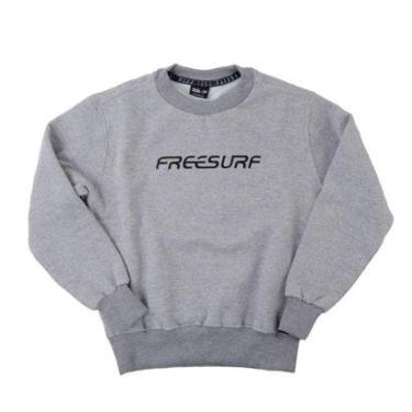 Imagem de Blusa Moletom Infantil Freesurf Cinza Mescla - 13100-Unissex