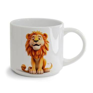 Imagem de Xícara Bucks Porcelana 450ML Leão Rei da Selva Fofo