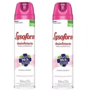 Imagem de KIT com 2 Desinfetante Lysoform Superfícies 360ml - Lembrança de Infância