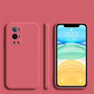 Imagem de Capa quadrada luxuosa de silicone macio para OnePlus 10 9 9R 9RT 8 7 7T Pro Nord CE 2 5G Capa traseira de cor sólida, vinho tinto, para One Plus Nord N20