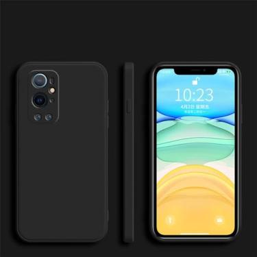 Imagem de Capa luxuosa quadrada de silicone macio para OnePlus 10 9 9R 9RT 8 7 7T Pro Nord CE 2 5G capa traseira de cor sólida, preta, para One Plus Nord N20