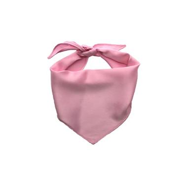 Imagem de EechicSpace Pacote com 1 lenço bandana rosa de poliéster para cães pequenos