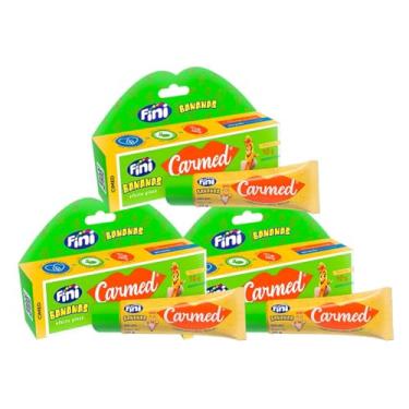 Imagem de Kit 3 Unidades Hidratante Labial Carmed Fini Bananas Efeito Gloss 10g
