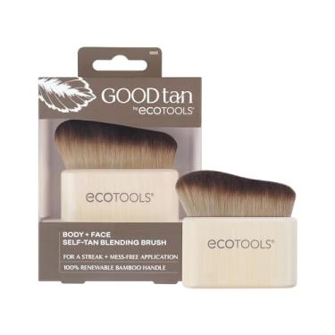 Imagem de EcoTools Good Tan Pincel de mistura autobronzeado para corpo + rosto, pincel Kabuki para aplicar autobronzeador, pincel de mistura bronzeador sem sol, escova autobronzeadora ecológica, vegana e livre