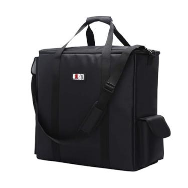 Imagem de Bolsa de armazenamento de viagem para computador PC Desktop da BUBM para capa de processador principal de computador, monitor, teclado e mouse, impermeável, à prova de poeira e à prova de colisão, preta, Desktop Computer Bag