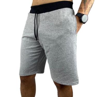 Imagem de Bermuda Moletom Lisa Slim Fit Calção Shorts Moletom - Gorilla Wear