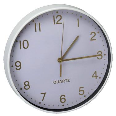Imagem de RELÓGIO PAREDE HOME&CO PLÁSTICO 30x30x4cm BRANCO