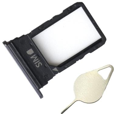Imagem de SECRETIGER Suporte de bandeja de cartão SIM com pino de substituição para Moto rola Moto Razr 40 Ultra/Razr Plus 2023 XT2321 Acesso fácil ao cartão SIM - Preto