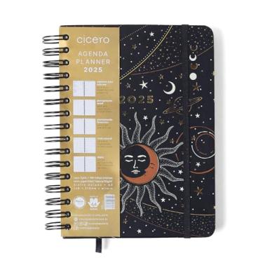 Imagem de Agenda Planner Wire-O 2025 Astral Diária A5 Eclipse Preto, Cicero