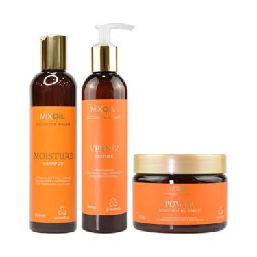 Imagem de Kit Mix Oil Coconut Argan Pós-Praia e Piscina - Reparação Profunda e Revitalização dos Cabelos Ressecados e Cabelos Secos (Shampoo+Condicionador+Mascara)
