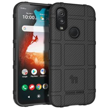 Imagem de Nakedcellphone Série Special Ops compatível com capa de telefone DuraSport 5G UW (C6930), capa protetora robusta armadura tática [anti-impressões digitais] - Design de fibra de carbono preta