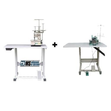 Imagem de Galoneira 3 Agulha+Overlock Semi Industriais+bancadas+Viés