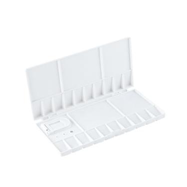 Imagem de Deevoka Paleta de com 25 grades, paleta de mistura de guache com furos para pincel, dobrável para pintura acrílica, paleta de tinta para amadores