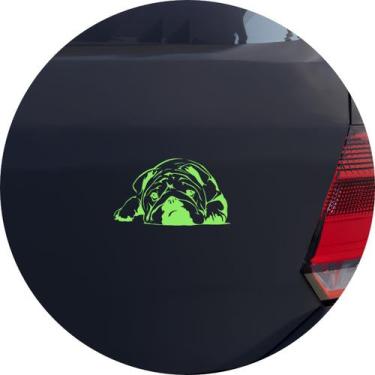 Imagem de Adesivo de Carro Cachorro Bulldog Inglês Filhote - Cor Amarelo - Melho