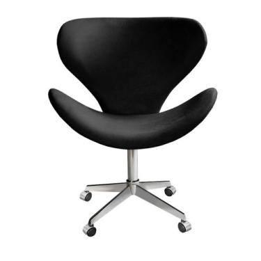 Imagem de Poltrona Isis Swan Cadeira Giratória com Rodinhas Escritório, Home off