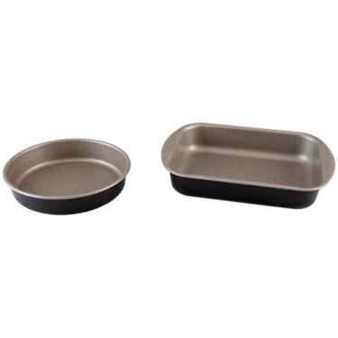 Imagem de Conjunto de Assadeiras de Alumínio Antiaderente Tramontina Brasil 2 Pe