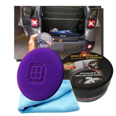 Imagem de Cera Revitalizadora Plástico Batom black + aplicador + pano