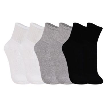 Imagem de Kit 6 Pares de Meias Esportivas Atoalhada Trifil Cano Medio, Mescla, 3
