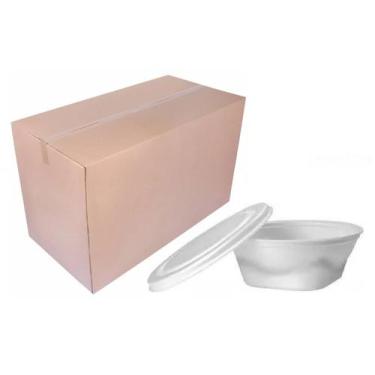 Imagem de 100 Quentinha Isopor C/Tampa Nº8 750Ml Pt102 Quadrada (1Cx) - Copobras