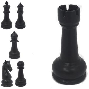 Imagem de Peça de Xadrez Decorativa Em Porcelana Jogo Cerâmica Decoração Rei Rai