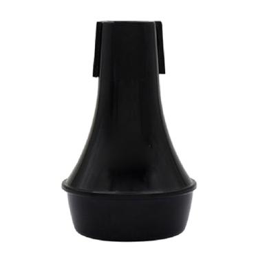 Imagem de Mini Trompete Leve para Prática, Silenciador Reto, Material Abs, para Praticar Trompete a Qualquer Momento (Preto)