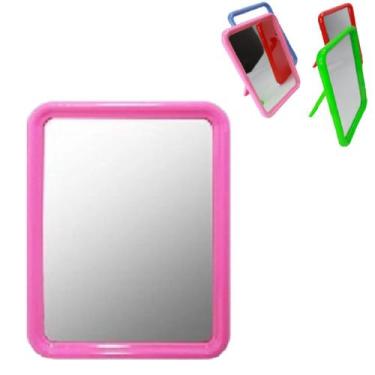 Imagem de Espelho de Mesa Retangular para Maquiagem 15x12cm - New Goods, Rosa