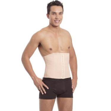 Imagem de Cinta Masculina Modeladora Redutora Abdominal Esbelt KIT 10, Bege, 2EG