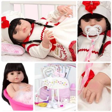 Imagem de Bebe Reborn Realista Morena Enxoval Baby Luxo Envio Imediato - Cegonha