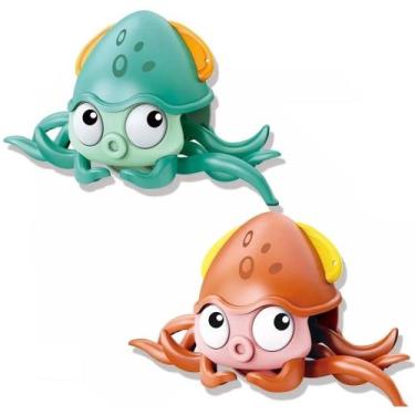 Imagem de Brinquedo Para Banho Polvo Que Nada E Anda Sozinho A Corda - MegaToys