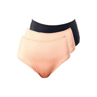 Imagem de Kit com 3 Calcinhas Alta Nova Bibelô Demillus 57487, Preto, EG