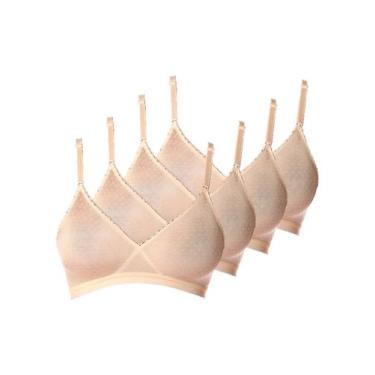 Imagem de Kit com 4 Sutiãs sem Aro e sem Bojo Poás Demillus 61411, Amarelo, 50