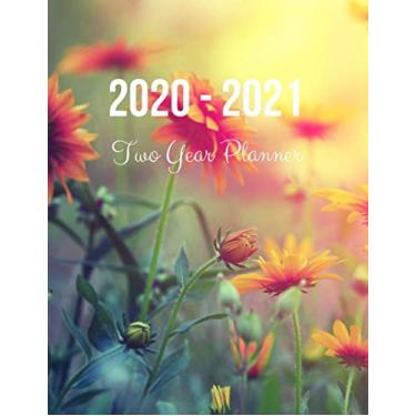 Imagem de Agenda de dois anos 2020-2021: capa de flor vintage | Planejador semanal e mensal 2020 | 1 de janeiro de 2020 a 31 de dezembro de 2021 | Visualizações do calendário