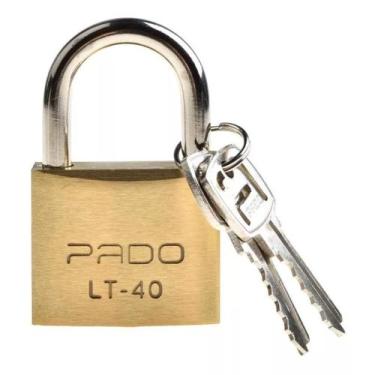 Imagem de Cadeado Pado Lt 40 Latão Para Portões Armários Cor Dourado