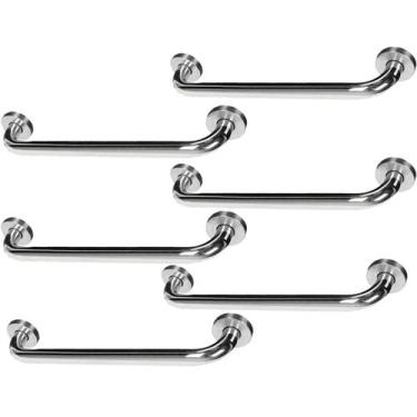 Imagem de Barra Alça Apoio 50cm Suporte Anti Queda Kit 6 Uni Idoso Cadeirante PC