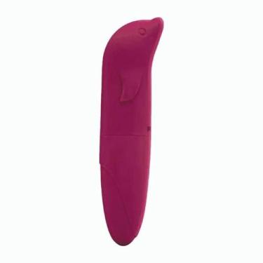 Imagem de Vibrador Ponto G Aveludado com Formato Golfinho - Sensual Love, Vinho