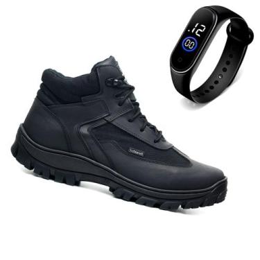 Imagem de Bota Coturno Resistente Estilo Militar Para Fazer Academia Cano Baixo 