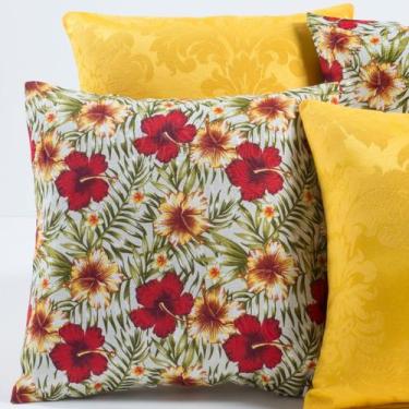 Imagem de Kit com 4 Almofadas Decorativas Lisa Estampada Sofá Sala - Angel Distr