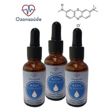 Imagem de Combo 3 Azul De Metileno 0,1% P.a. (mais Puro Que Grau Usp) - 35ml - O