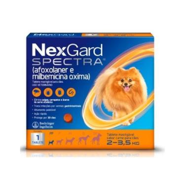 Imagem de Nexgard Spectra Cães 2 a 3,5kg 1 Comprimido Antipulgas e Vermifugo - B