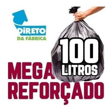 Imagem de Mega Reforçado Saco De Lixo 100 Litros 200 Un Preto - HIGIPACK