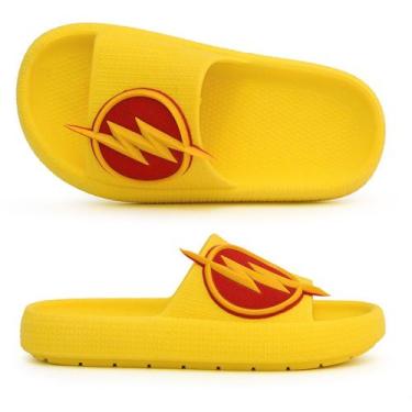 Imagem de Sandália Chinelo Infantil The Flash Slide Nuvem Menino - Cauby, Amarel