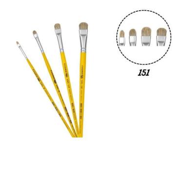 Imagem de 4 Pincel Tigre 151 Chato Lixados N.02,06,10,16