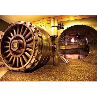 Imagem de Caaerttply Pano de fundo de cofre de banco para fotografia, 3 x 2,4 m, portão de segurança metálico, cenário fotográfico, banco, tema de dinheiro, eventos, decorações de festa, papel de parede, faixa