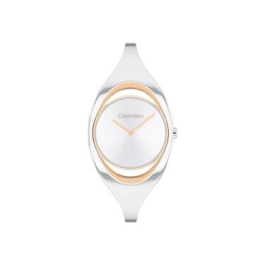 Imagem de Calvin Klein CK Elation Relógio feminino – Pulseira minimalista 2H – Presente para ela, Prata, Minimalista