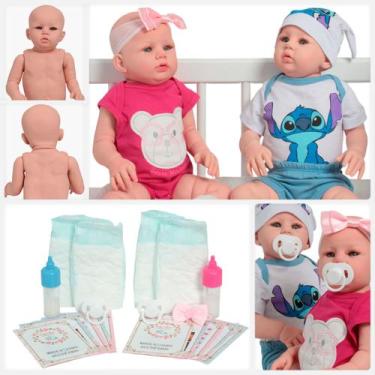 Imagem de 2 Bebês Reborn Gêmeos Menina Menino Abigail Pode Banho - Cegonha Rebor